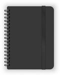 Minimalistische schwarze Agenda