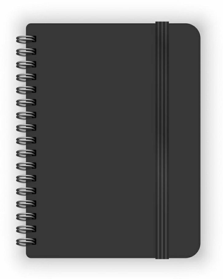 Minimalistische schwarze Agenda